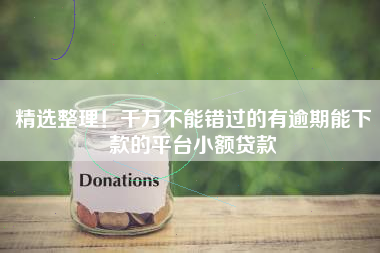 精选整理！千万不能错过的有逾期能下款的平台小额贷款