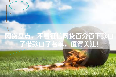 网贷盘点，不看征信网贷百分百下款口子借款口子名单，值得关注！
