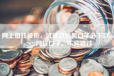 网上借钱被拒，试试这些黑口子必下款app2022网贷口子，不容错过