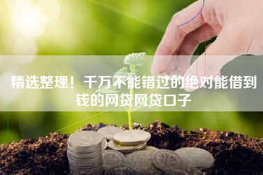 精选整理！千万不能错过的绝对能借到钱的网贷网贷口子