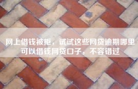 网上借钱被拒，试试这些网贷逾期哪里可以借钱网贷口子，不容错过