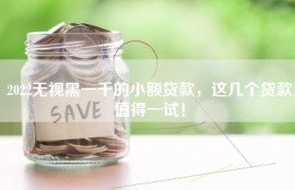 2022无视黑一千的小额贷款，这几个贷款值得一试！