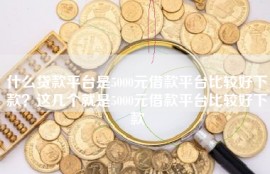 什么贷款平台是5000元借款平台比较好下款？这几个就是5000元借款平台比较好下款
