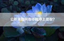 公积金如何在小程序上提取？