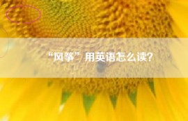 “风筝”用英语怎么读？