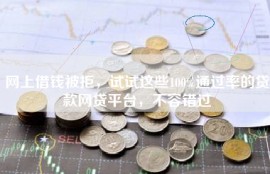 网上借钱被拒，试试这些100%通过率的贷款网贷平台，不容错过
