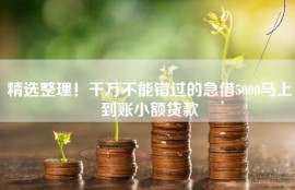 精选整理！千万不能错过的急借5000马上到账小额贷款
