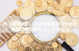 网上借钱被拒，试试这些逾期征信差在哪可以借款网贷app，不容错过