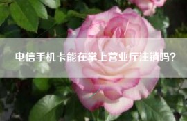 电信手机卡能在掌上营业厅注销吗？