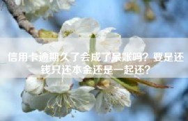 信用卡逾期久了会成了呆账吗？要是还钱只还本金还是一起还？
