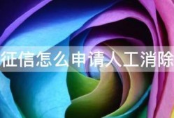 征信怎么申请人工消除