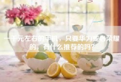 一千元左右的手机，只要华为或者荣耀的，有什么推荐的吗？