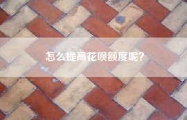 怎么提高花呗额度呢？