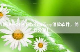 整理一份包下款的借钱app借款软件，简云分享！