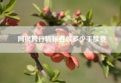 网银跨行转账要收多少手续费