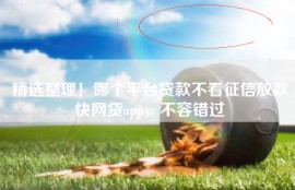 精选整理！哪个平台贷款不看征信放款快网贷app，不容错过