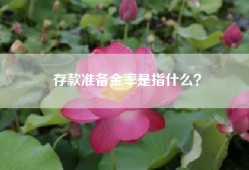 存款准备金率是指什么？