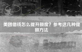 美团借钱怎么提升额度？参考这几种提额方法