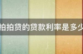 拍拍贷的贷款利率是多少