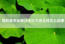 我的老农业银行卡打不进去钱怎么回事