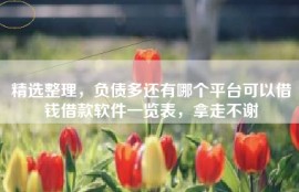 精选整理，负债多还有哪个平台可以借钱借款软件一览表，拿走不谢