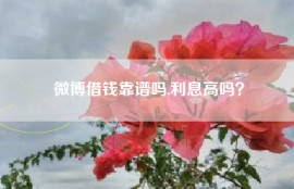 微博借钱靠谱吗,利息高吗？