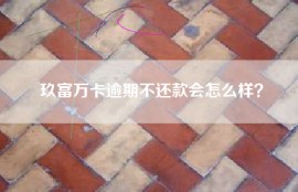 玖富万卡逾期不还款会怎么样？