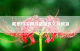 频繁申请网贷被拒多久能恢复