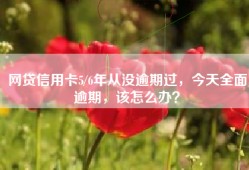 网贷信用卡5/6年从没逾期过，今天全面逾期，该怎么办？
