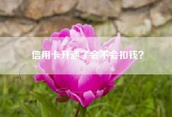 信用卡开通了会不会扣钱？