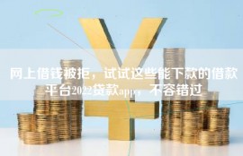 网上借钱被拒，试试这些能下款的借款平台2022贷款app，不容错过