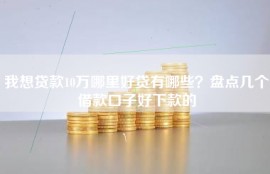 我想贷款10万哪里好贷有哪些？盘点几个借款口子好下款的