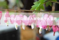信用卡还款后显示入账中是什么意思