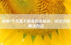 逾期3个月是不是真的会起诉，试试这些解决办法