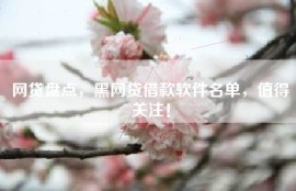网贷盘点，黑网贷借款软件名单，值得关注！
