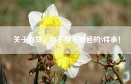 关于网贷，你不得不知道的5件事！