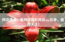 网贷盘点，黑网贷借款网贷app名单，值得关注！