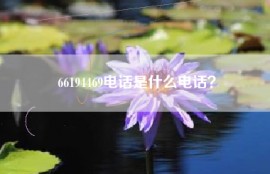 66194469电话是什么电话？