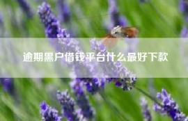 逾期黑户借钱平台什么最好下款