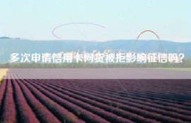 多次申请信用卡网贷被拒影响征信吗？