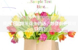 我问下，用乐花卡的话，想提前还款可以吗？