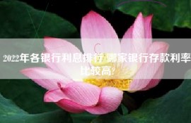 2022年各银行利息排行 哪家银行存款利率比较高?