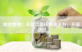 精选整理！无征信借钱网贷平台，不容错过