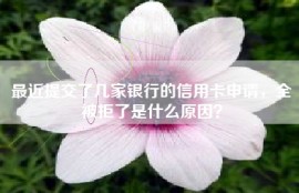 最近提交了几家银行的信用卡申请，全被拒了是什么原因？