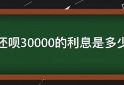 还呗30000的利息是多少?