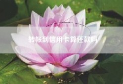 转帐到信用卡算还款吗