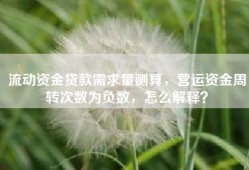 流动资金贷款需求量测算，营运资金周转次数为负数，怎么解释？