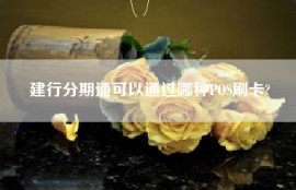 建行分期通可以通过哪种POS刷卡?