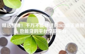 精选整理！千万不能错过的2022真正逾期也能贷的平台贷款平台