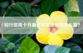 招行信用卡月最低还款及利息怎么算？